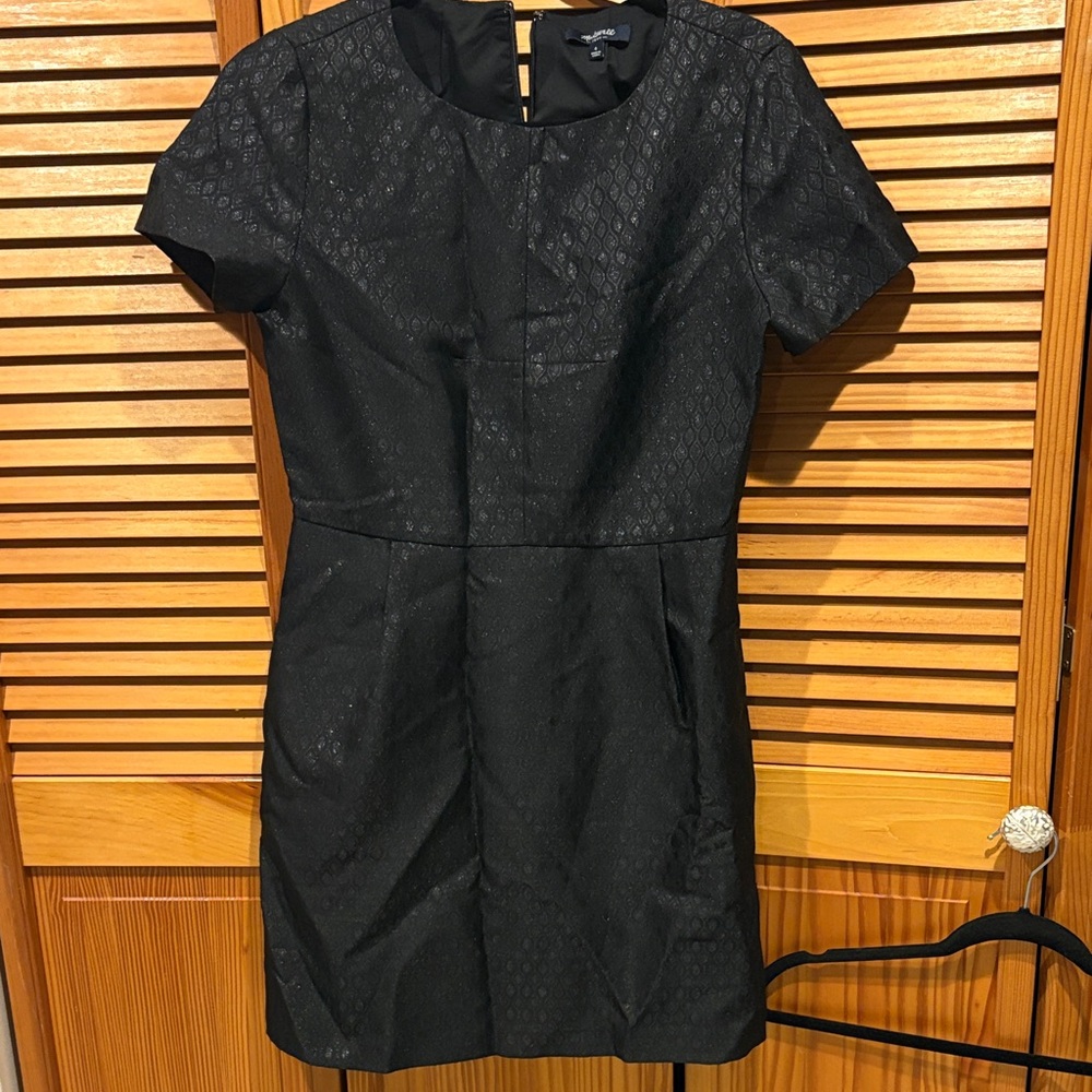 Madewell Black Textured Mini Dress
